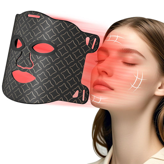 Komzlait Red Light Therapy Mask for Face, Black