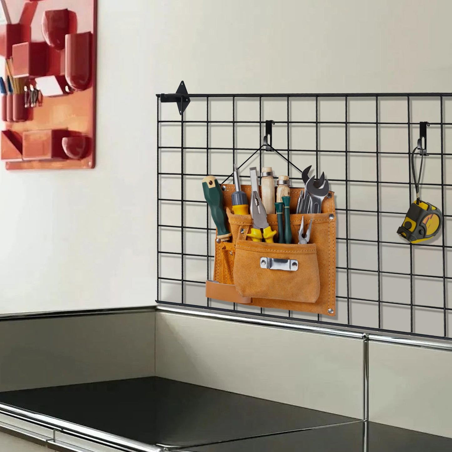 7RiversART Utility Notch Display Hook Gridwall Black Metal Gridwall Picture Hanger Gridwall Accessories for Retail, Displaying Photogragh, Art Shows, Paintings (32)