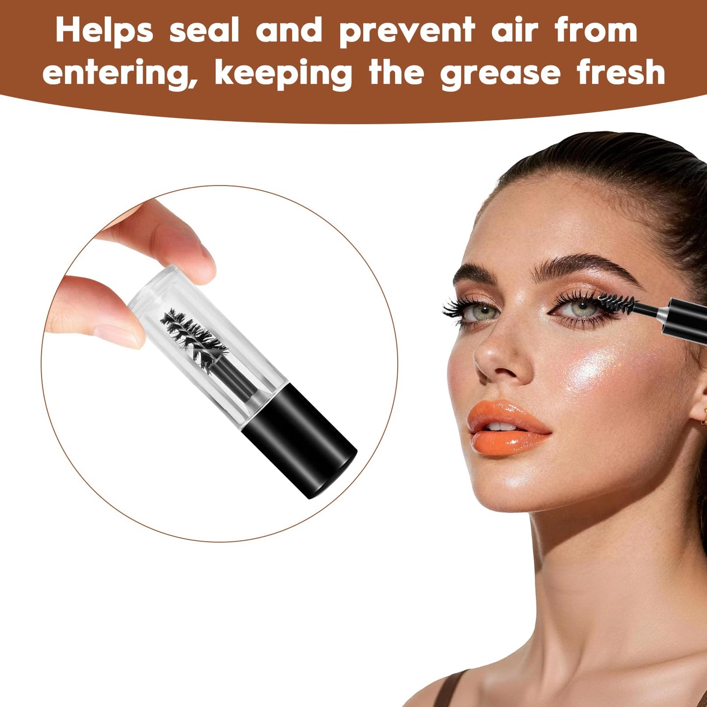 36 Pcs Empty Mascara Tubes with Wand (3ml), Refillable Eyelash Brow Tint Tubes, Travel Size Containers for Lash/Brow Oil, Eyebrow Shaping, Perm Aftercare