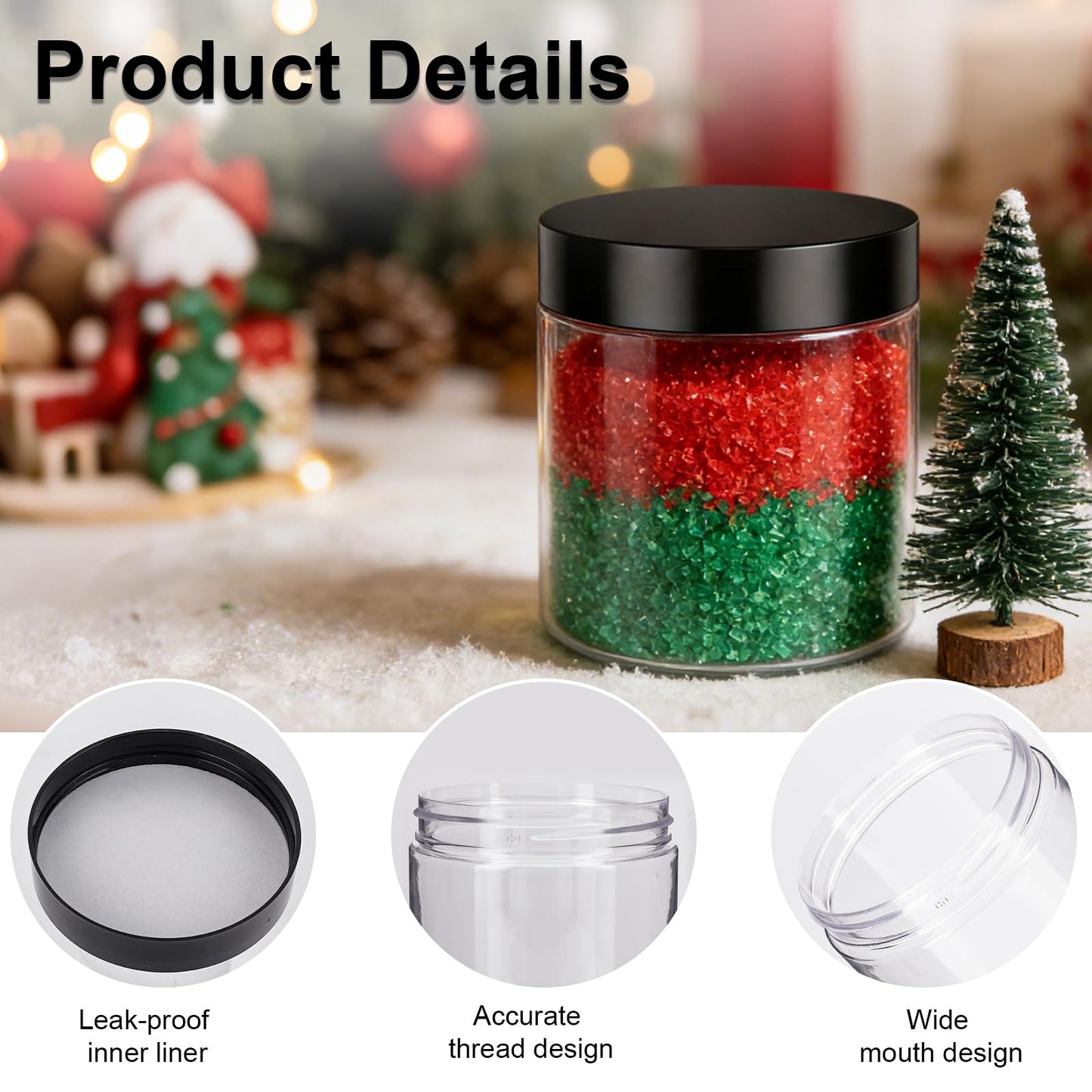 75 Pack 4 oz Plastic Jars with Lids, ZORXIN Leak Proof Travel Containers for Cosmetics, Lotion, Cream, Slime | BPA Free, Reusable & Portable (4 Ounce, 75 Count)