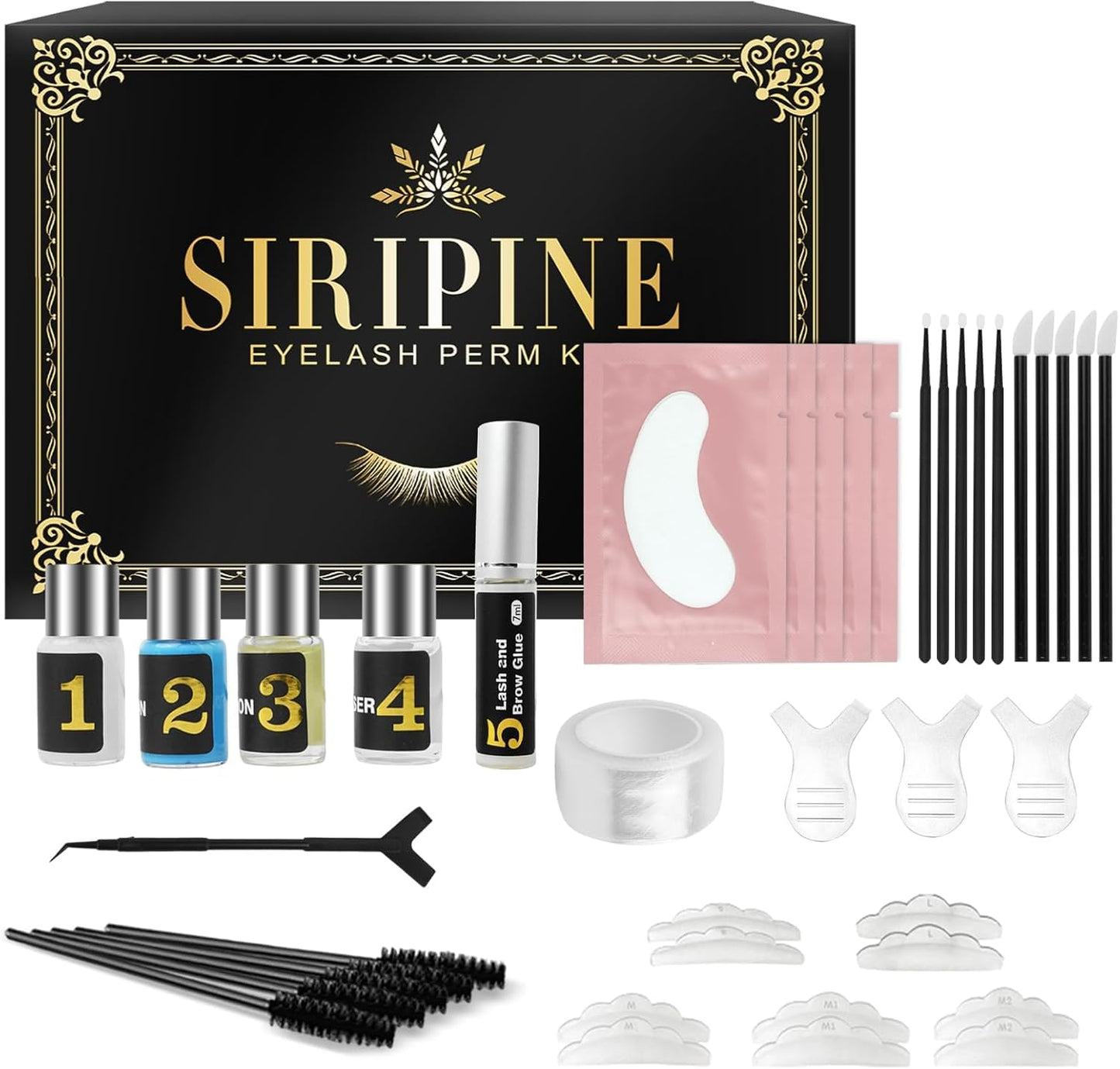 Eyelash Lift Kit – DIY Lash Lift Kit Lash Perm Set for Natural Curl & Long-Lasting Lift | Gentle Formula & Easy Application, Eyelash Perm Kit