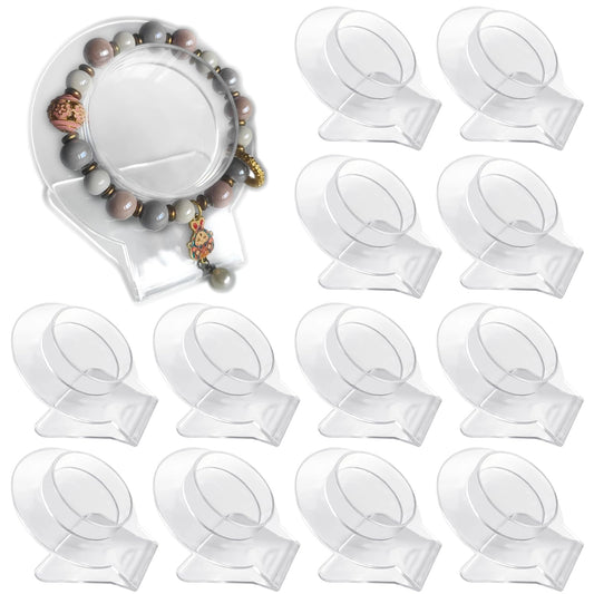 fallingstar 24 PCS Large Bracelet Holder Clear Acrylic Bracelet Displays Stands Jewelry Display Holder Bangle Organizer Rack Transparent Shelf Shelves Acrylic Bracelet Display Collar