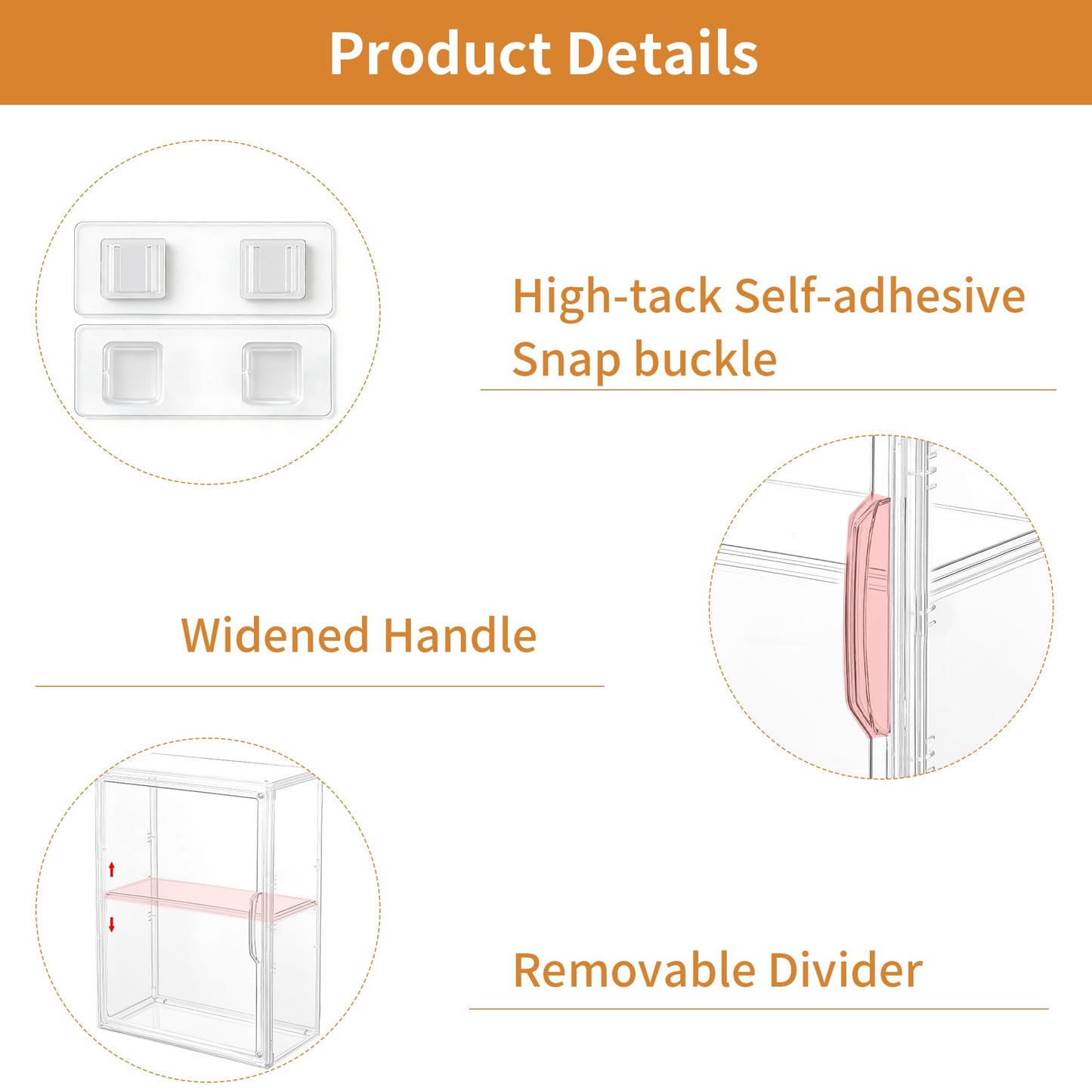 Acrylic Wall Mount Display Case for Collectibles Figures, 2 Tier