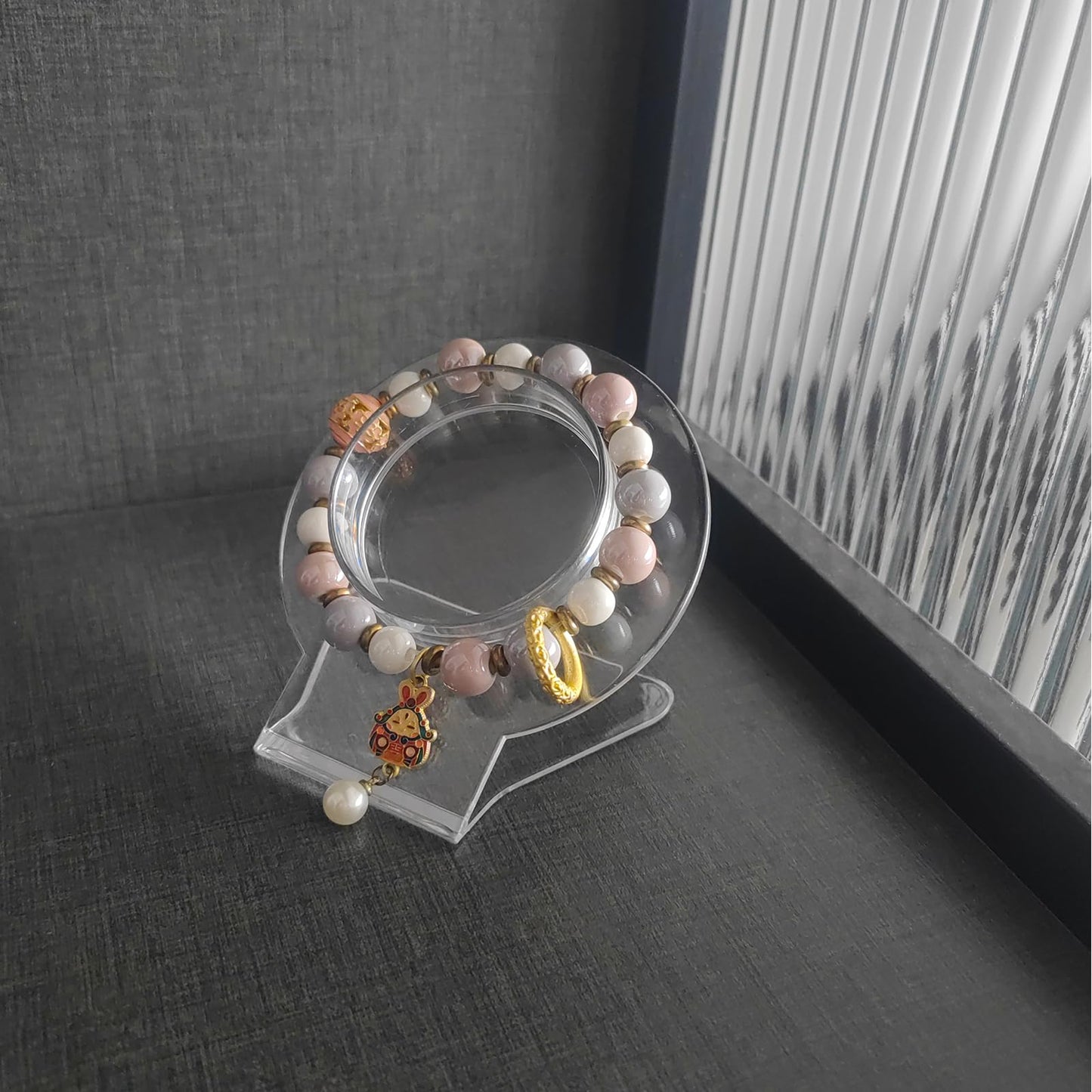 fallingstar 24 PCS Large Bracelet Holder Clear Acrylic Bracelet Displays Stands Jewelry Display Holder Bangle Organizer Rack Transparent Shelf Shelves Acrylic Bracelet Display Collar