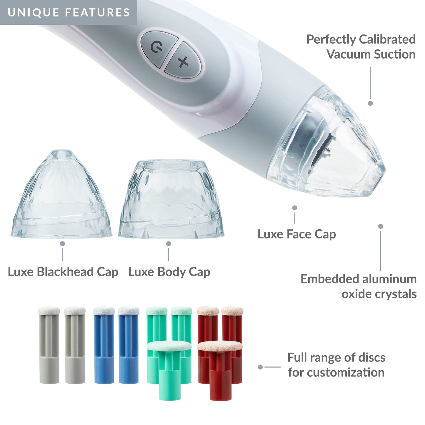 PMD Beauty Personal Microderm Elite Pro - At-Home Use, Facial Exfoliator Tool, Microdermabrasion Machine Kit for Face and Body Skincare, London Fog Grey + Serum