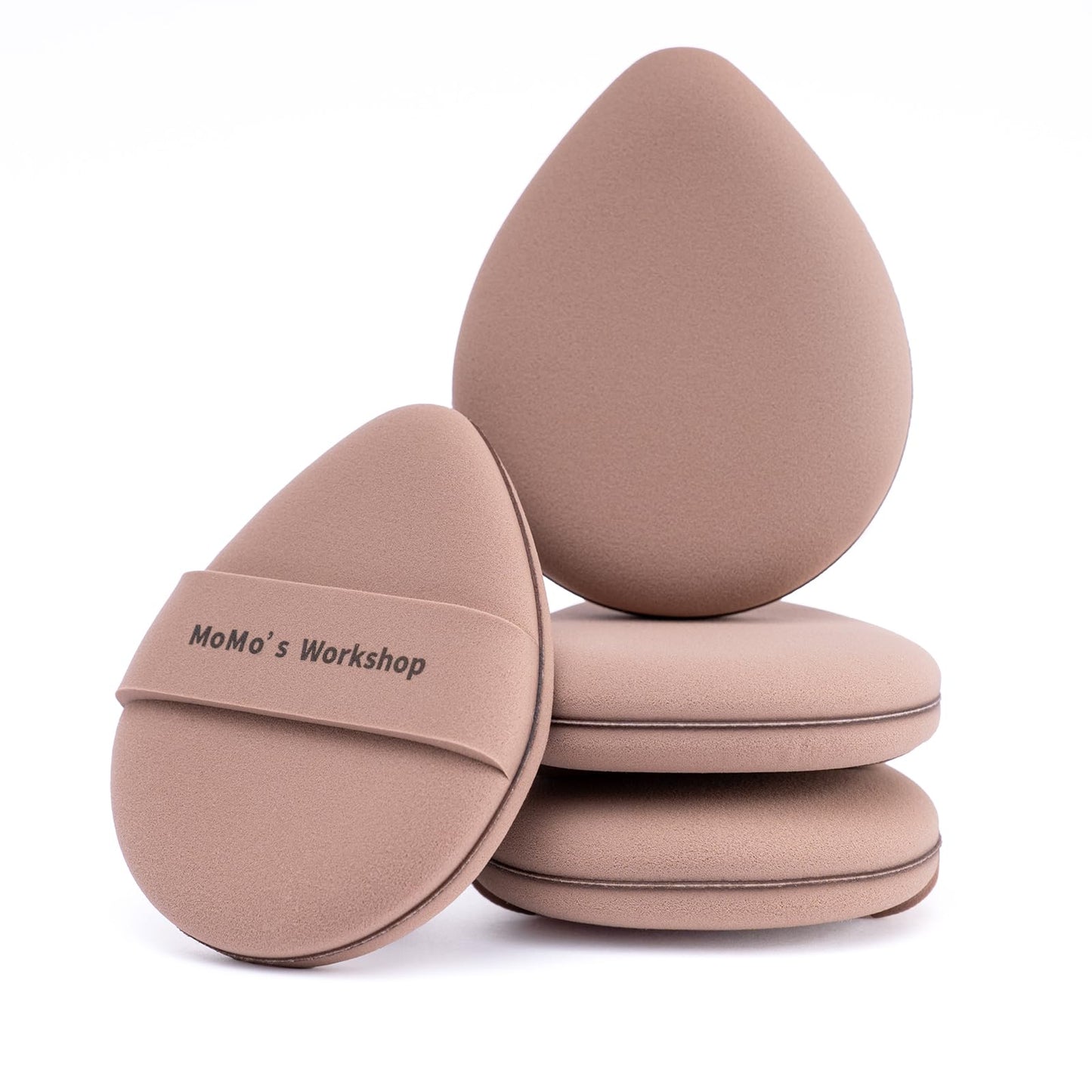 Momo's Workshop Makeup Puff Large 2Pcs for Liquid Cream Foundation & Concealer