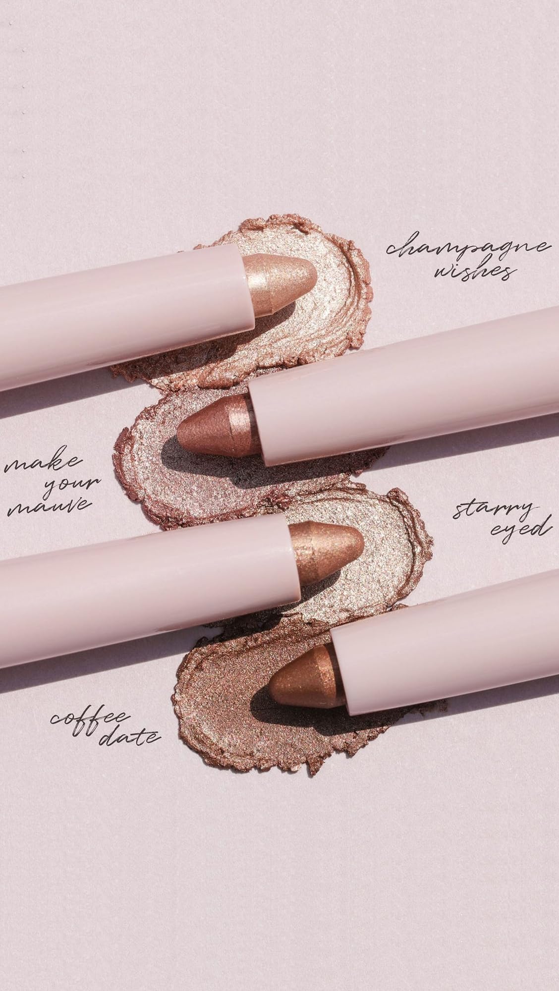 Wander Beauty Wandering Eyes Shadow Stick - Champagne Wishes (Champagne Shimmer) - Smudge & Crease Free Cream Eyeshadow With Tamarind & Jojoba Oil - Illuminate, Line & Define - .05 oz