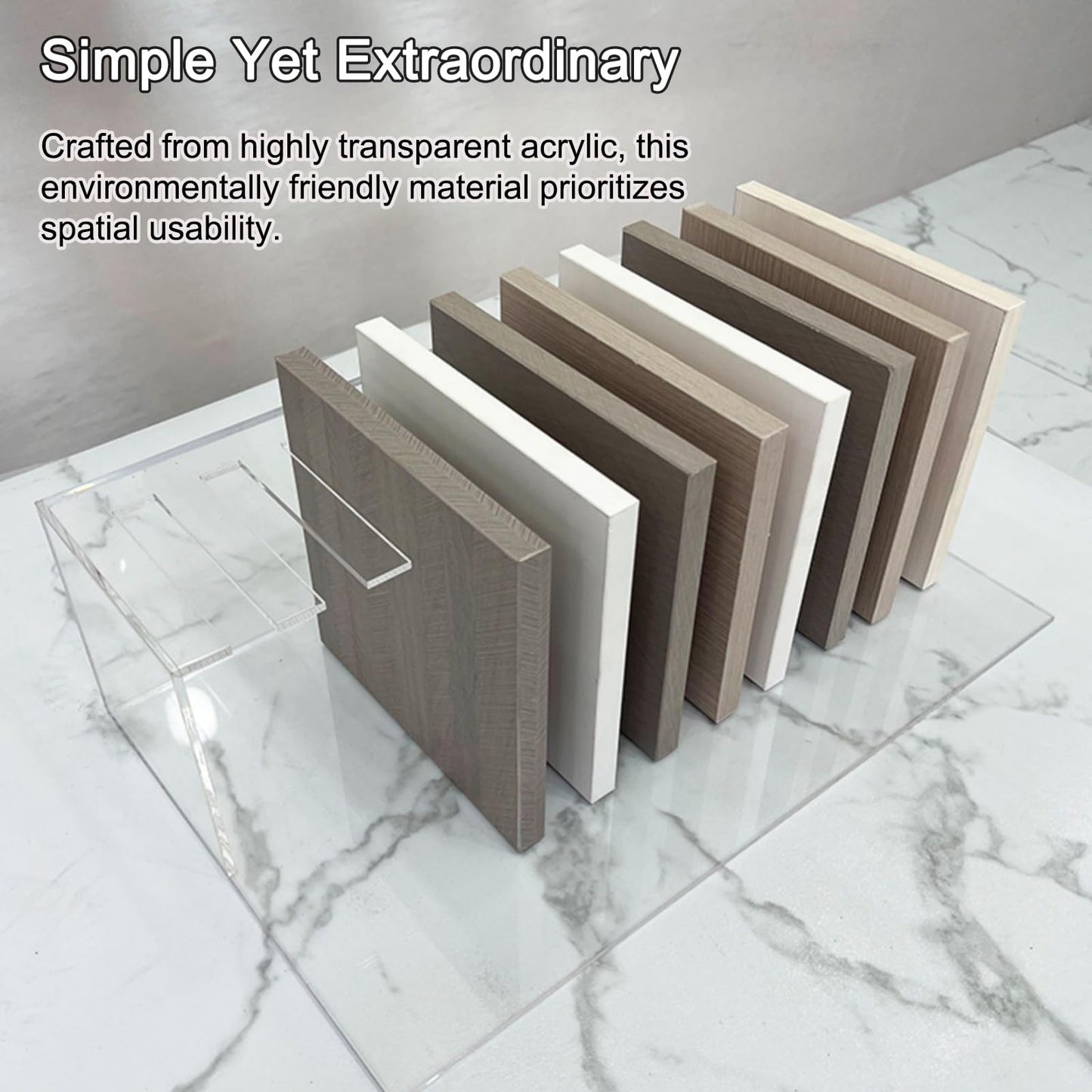 Brown Tile Sample Organizer Stand, Porcelain Display Rack for Craft Exhibitions, Durable Building Material Showcase Shelf, Ideal for Trade Shows and Home Decor