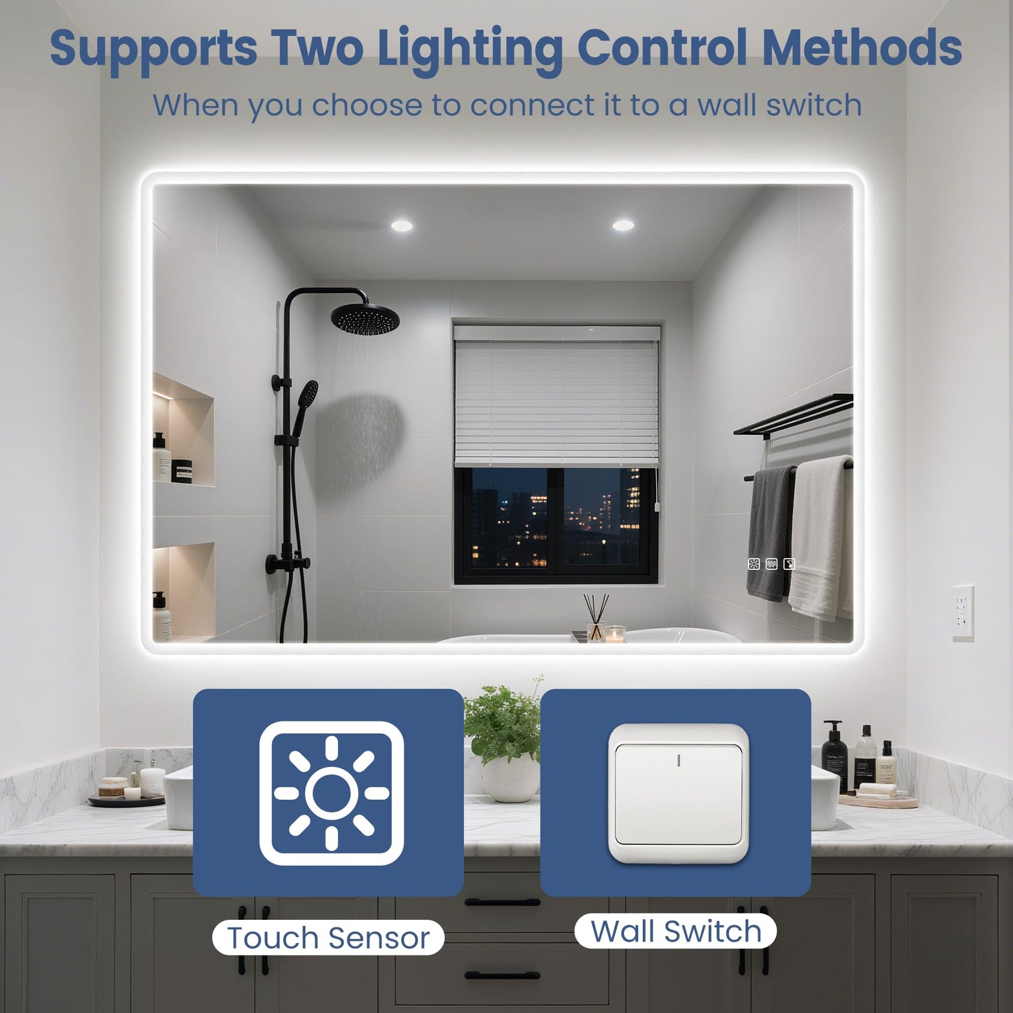 STARLEAD 24"x32" LED Bathroom Mirror with Bluetooth Speaker