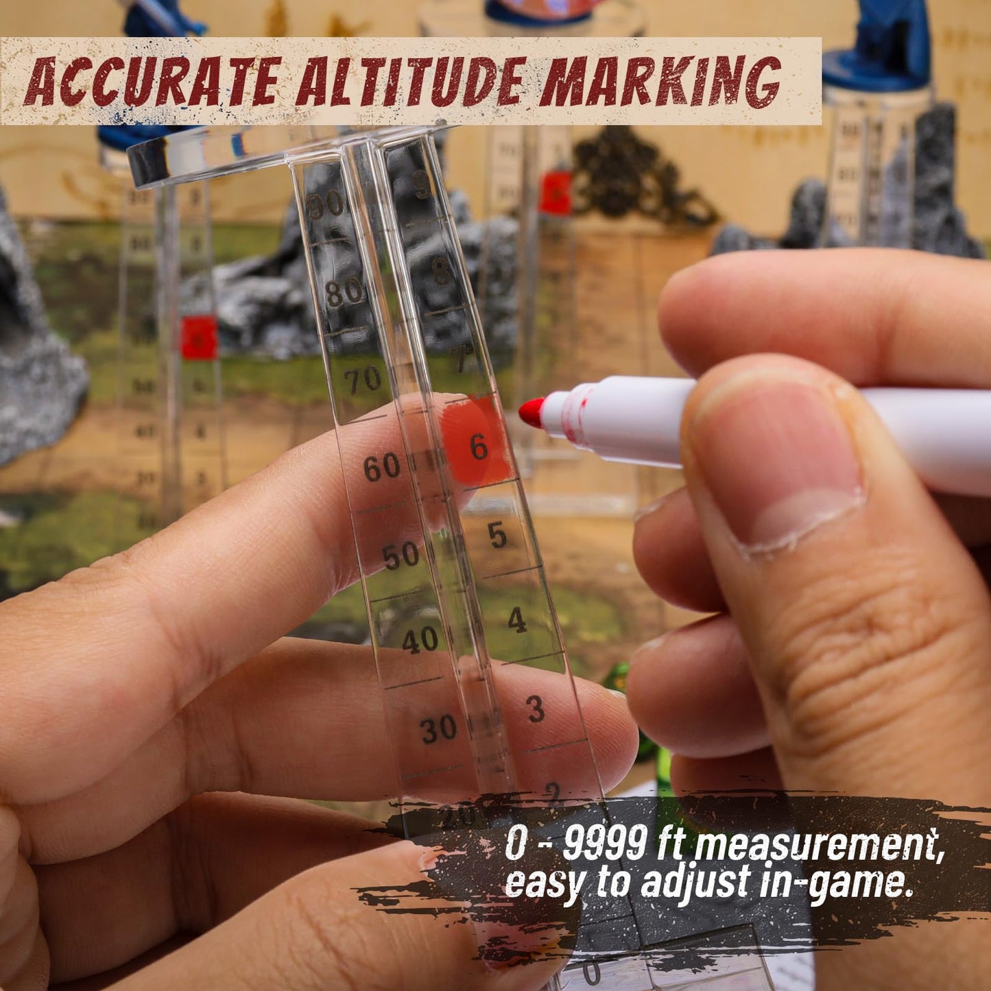 CZYY DND Flying Miniature Flight Stands, Set of 2 Acrylic Combat Risers