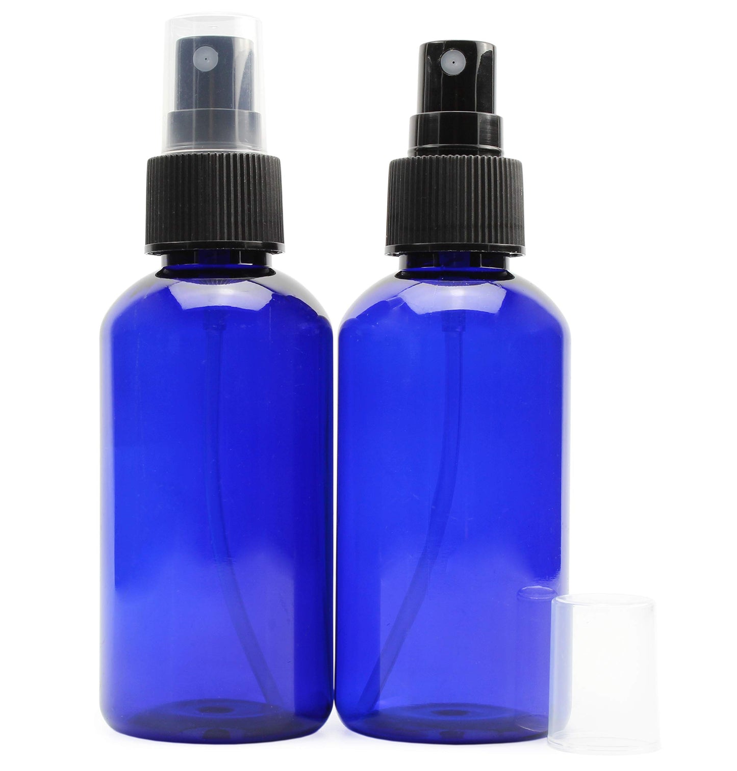 Cornucopia Brands 4oz Blue PLASTIC Fine Mist Spray Bottles (Pack of 12) BPA-Free Plastic Spritzer Bottles, Labels Included; PET #1 Plastic Bottles