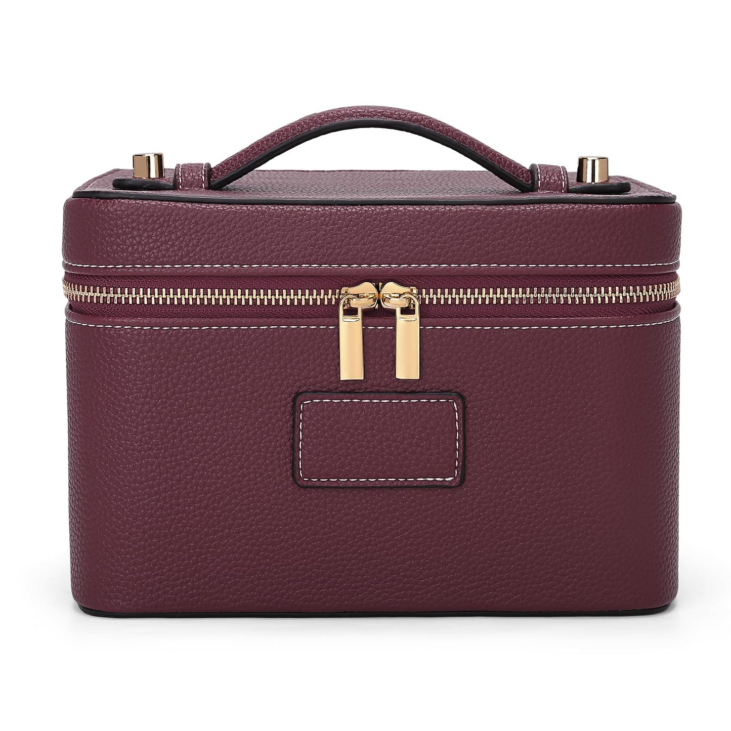 HiTotes Makeup Bag Vanity Case for Women Leather Cosmetic Bag Travel Toiletry Bags Portable Makeup Organizer Case