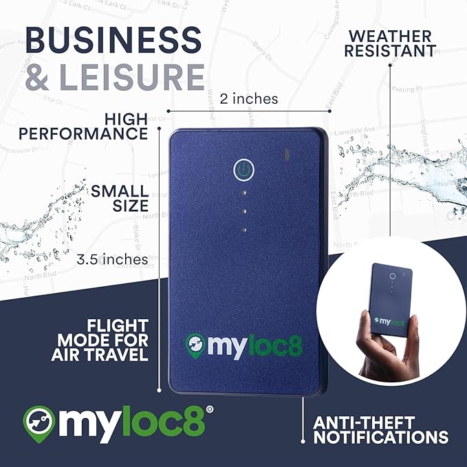 GPS Luggage Tracker for Suitcases TSA Approved, Android & iOS Compatible - Real-Time Tracking Device for Travel - Smart Tag with Bag Opening Alert - Long Battery Life (12-Mo Subscription Included)
