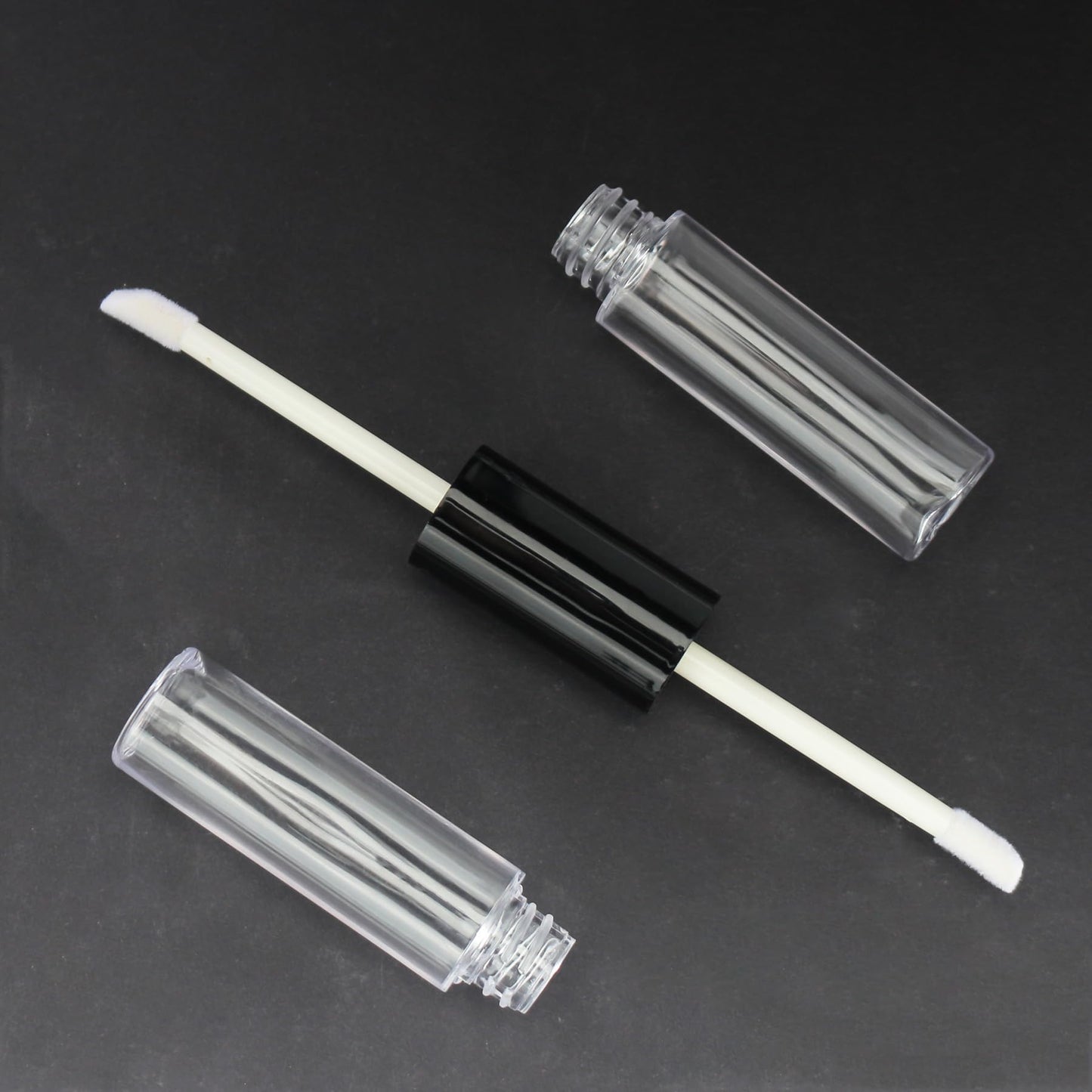 COSIDEA 10pcs Round plastic 10ml*2 dual Ended lip gloss tubes 20ml double end lipgloss tube container