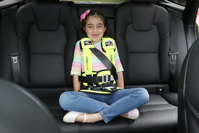 RideSafer - Large Yellow, Lightweight, Compact, Portable Car Seat - Perfect for Travel and Everyday Child Safety (Pack of 6)
