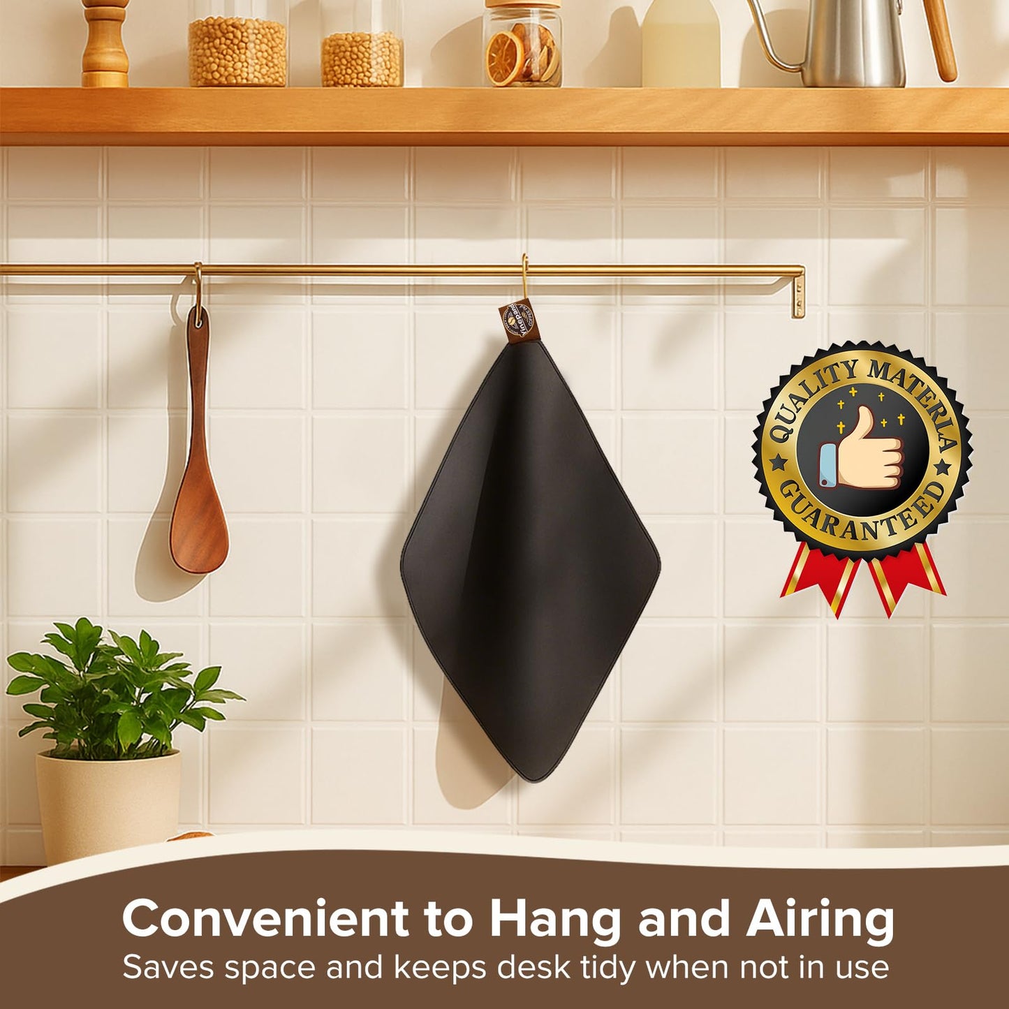 1 Pcs Sliding Mat for Ninja Luxe Cafe Espresso ES601, with Microfiber Towel and Coffee Brush, Slide Easily, Cleanig Kit, Cafe Accessories,Scratch-Free Movement for Countertop and Keep Machine Clean