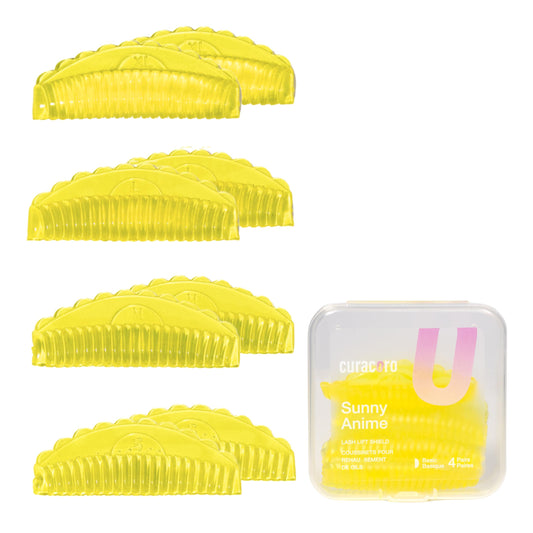 Curacoro Lash Lift Shields, 8 Pcs/4 Sizes Lash Lift Rods, Lash Lift Pads for Eyelash Curling and Lifting, Reusable Silicone Lash Rods For Eyelash Perm Lamination