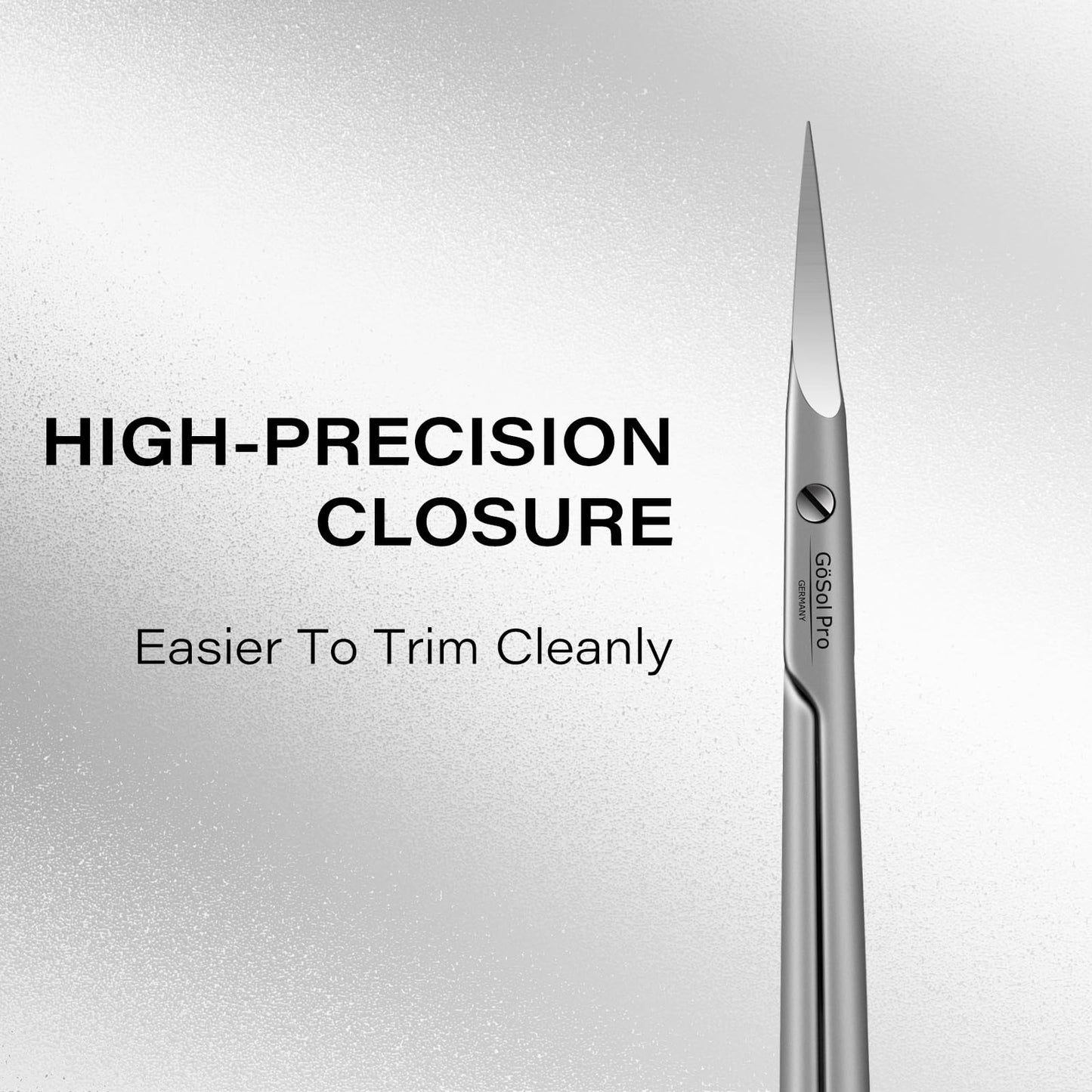 GöSol Cuticle Scissors Extra Fine Curved, Professional Russian Style