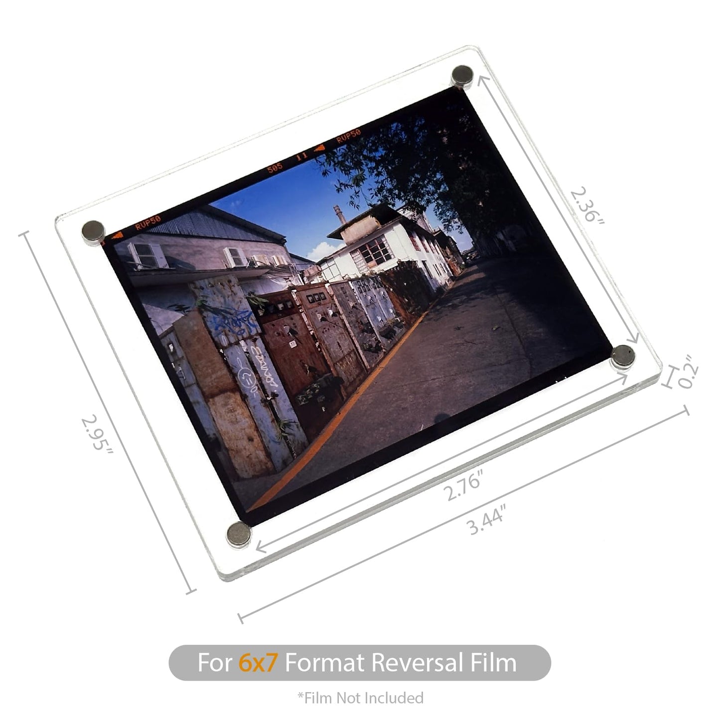 GDSZDDXX Premium Acrylic Magnetic Reversal Film Holders, 6 Packs Archival Storage High Transparency Display Holder for Reversal Film 6X7