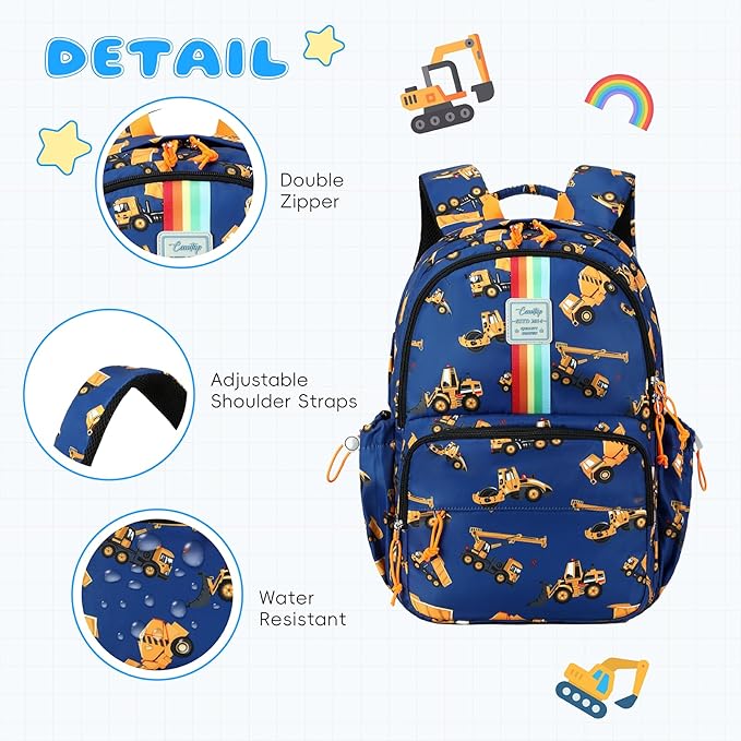 CAMTOP Backpack for Kids, Boys Girls Preschool Backpacks with Lunch Box Toddler Kindergarten School Bookbag Set
