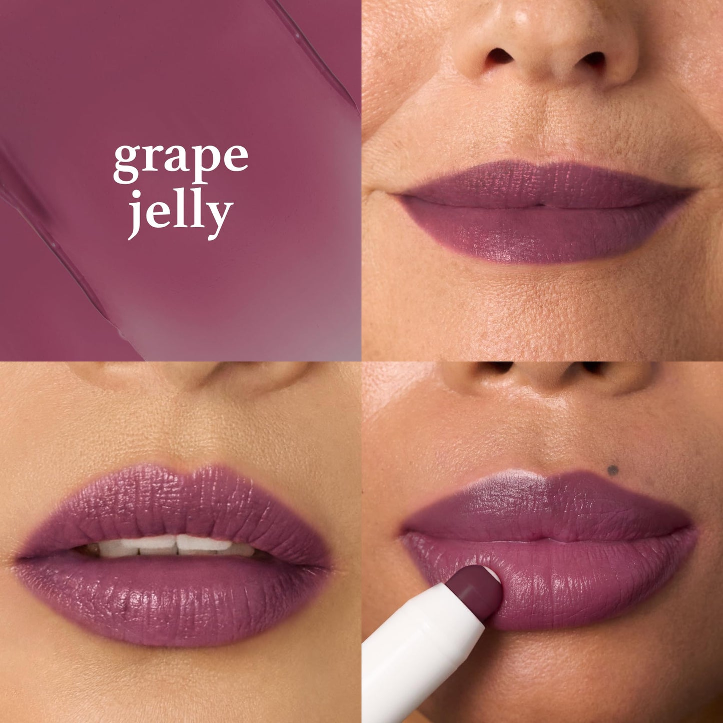 Julep Eyeshadow 101 Crème to Powder Waterproof Eyeshadow Stick, Pearl Shimmer Julep It's Balm: Tinted Lip Balm + Buildable Lip Color - Grape Jelly