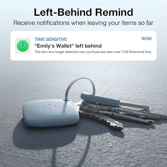 OTIC Smart Tracker Works with Apple Find My & Google Find Hub, for Dual-System Tracking Device Item Finder,Key Luggage Passport,Replaceble Battery (Blue, 2 Pack)