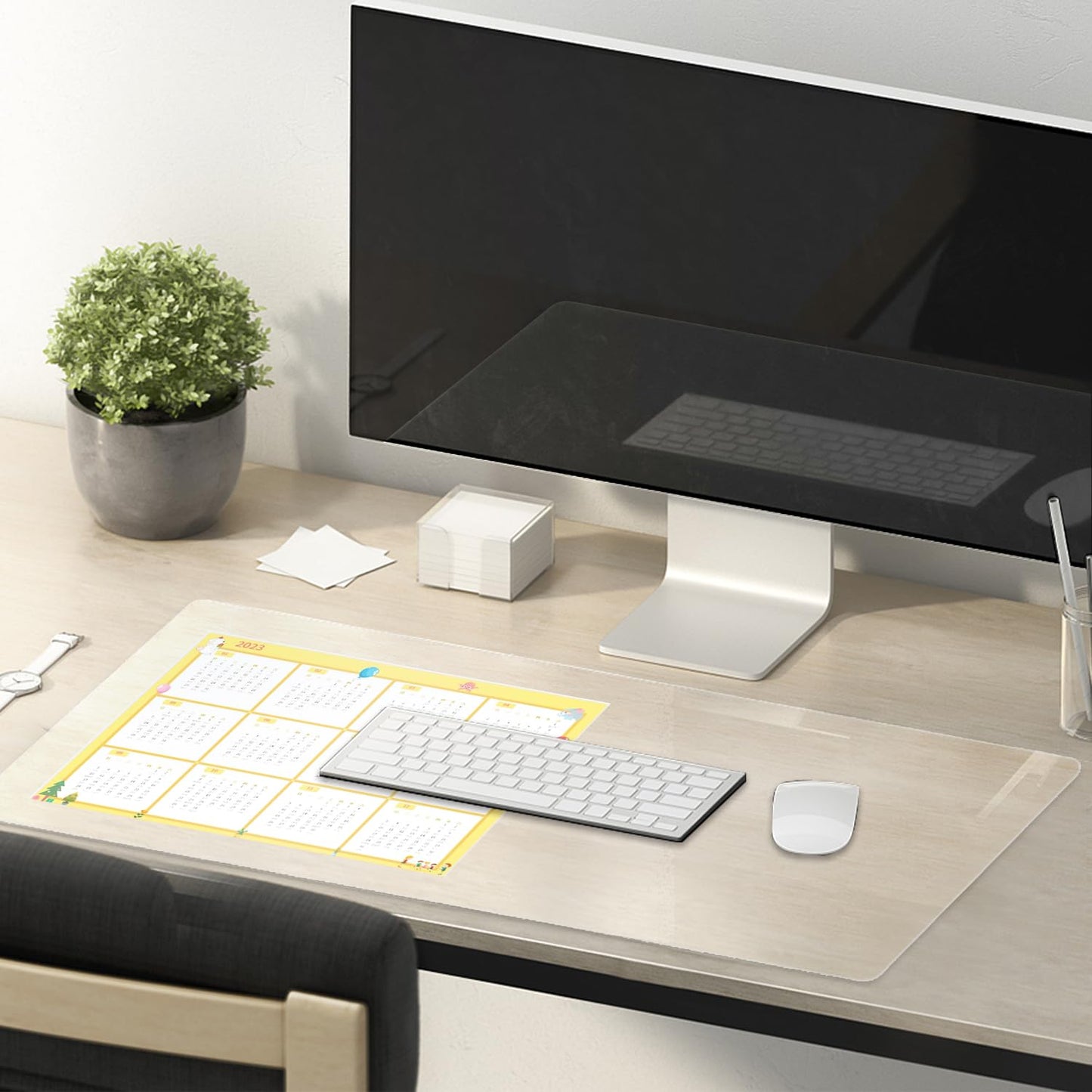 Eisdroma 14 x 24 Inch Clear Table Cover Protector, Clear Desk Mat, Table Protector, 1.5mm Plastic Table Cover, Vinyl Table Protector, Mats on Top of Desks
