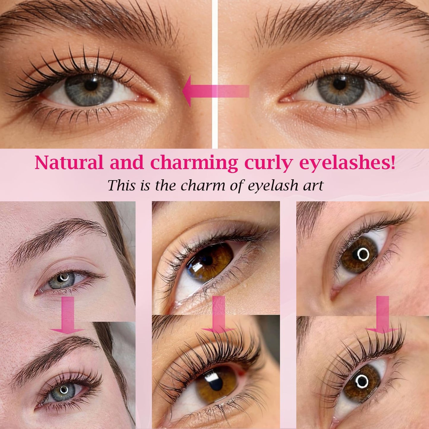 Korean Lash Lift Kit, Eyelash Perm Kit, Professional Kit de Pestañas for Long-Lasting Curl, DIY Lash Perm Easy to Use at Home Diy & Salon, Lasts For 4-6 Weeks