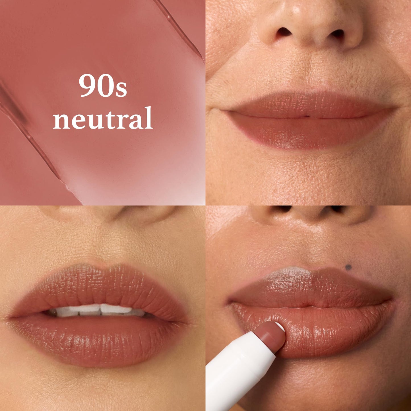 Julep The Perfect Pair 2pc Set It's Balm Tinted Lip Balm 90's Neutral and With a Trace Retractable Creamy Long-Lasting Lip Liner, Velvet Mauve