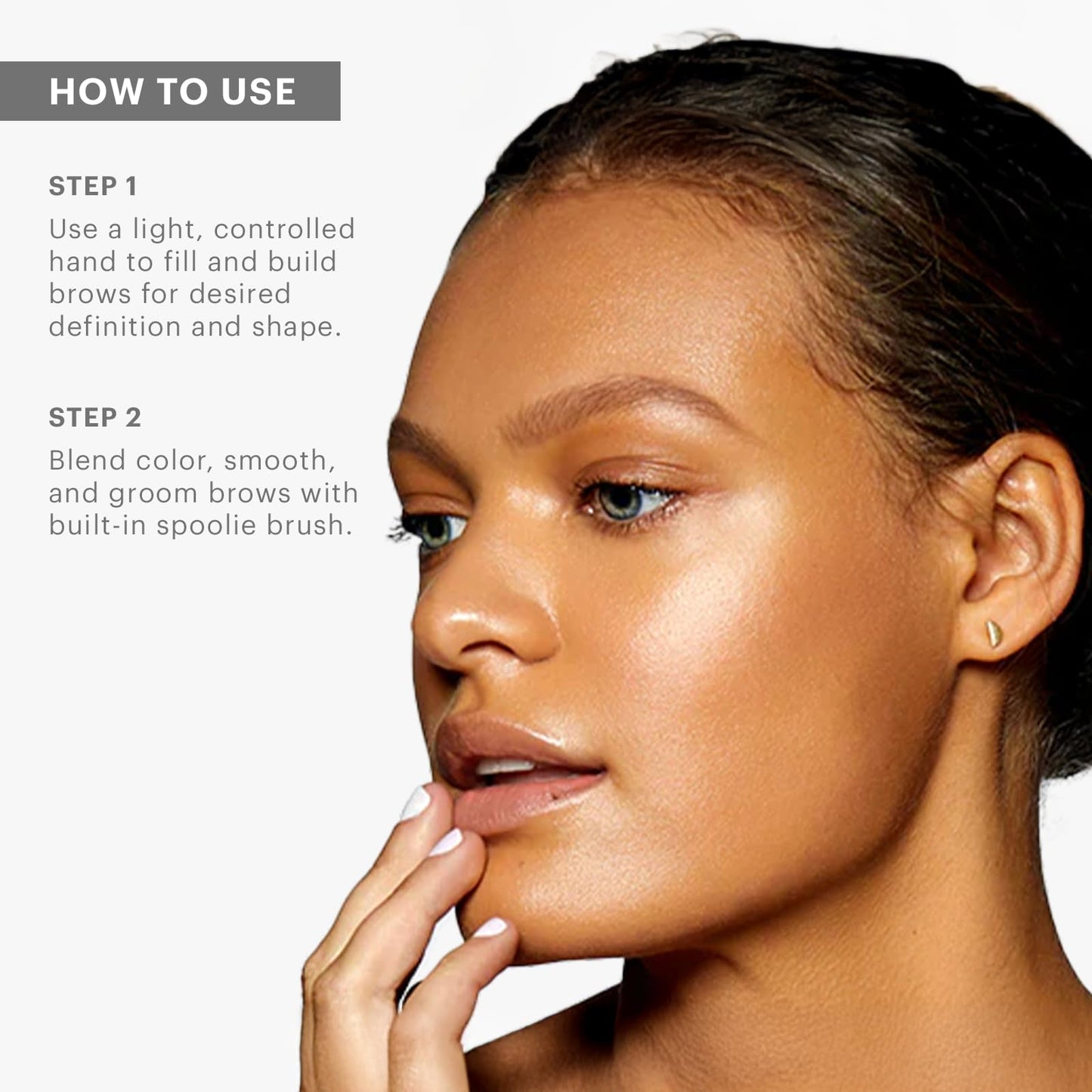Glo Skin Beauty Precise Micro Browliner | Long-Lasting, Wax-Based Formula Glides On Skin and Shapes Your Brows, (Ash)