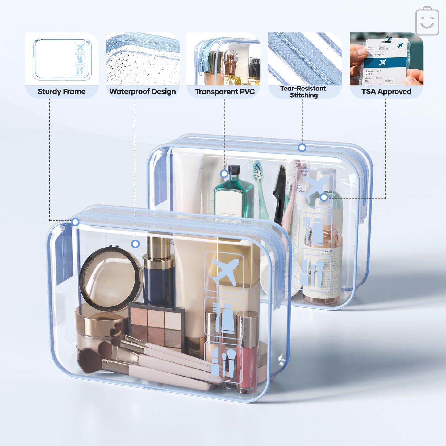 Veken 9/11 Set Compression Packing Cubes for Travel Essentials,Compressible Expandable Large Luggage Suitcase Organizer Bags for Clothing,Space Saver Bags with Over 1000 pcs of Mesh Holes(Light Blue)
