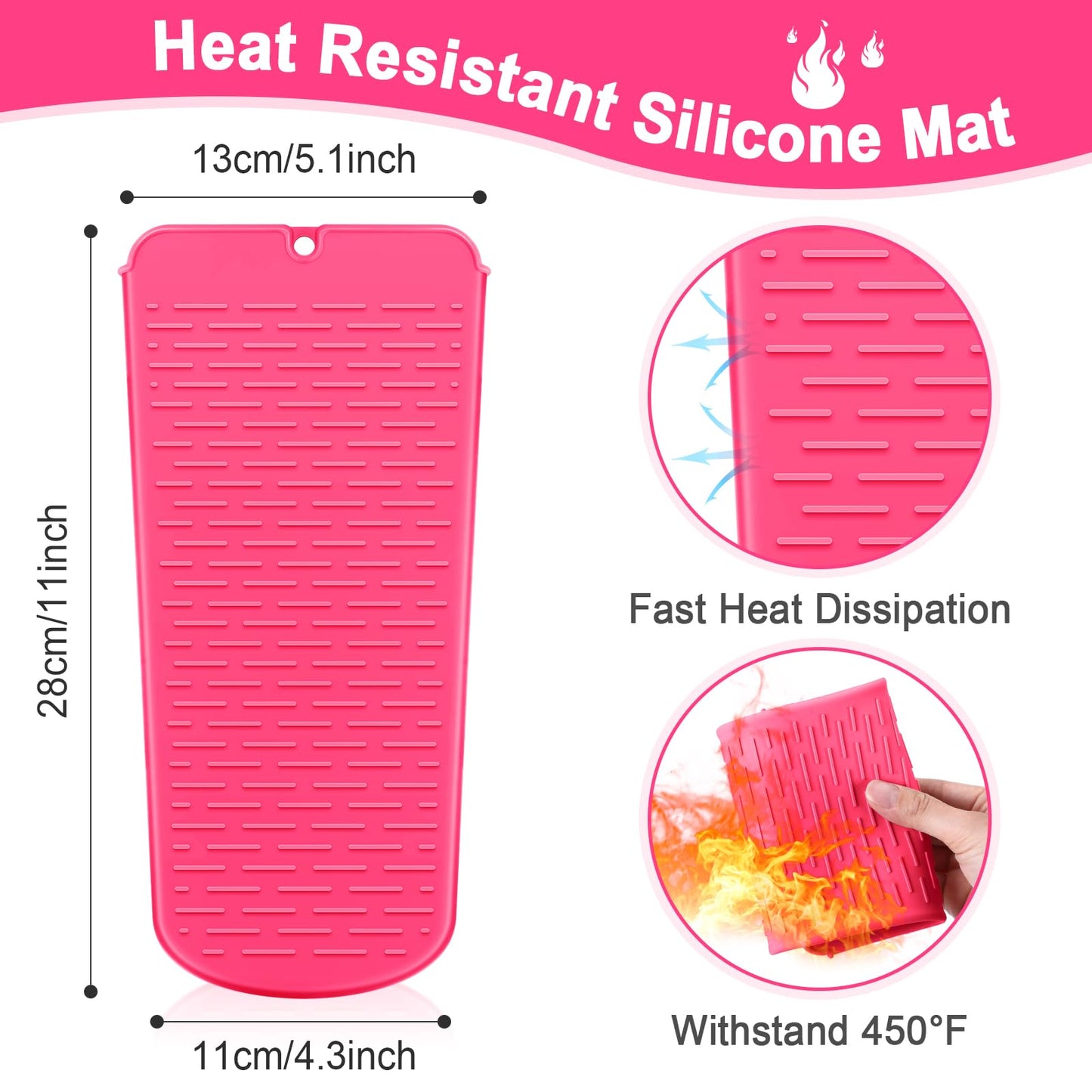 Shappy 2 Pcs Heat Resistant Hair Tools Bag Curling Iron Travel Case Cover Neoprene Flat Iron Holder Travel Case and Silicone Mat Pouch for Hot Hair Tools Storage Organizer(Leopard Style)
