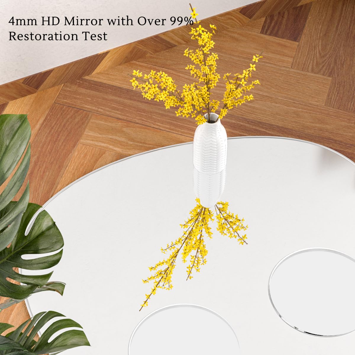HOMEMORE Smart Bathroom Mirrors for Over Sink Bar Restroom Mirror Espejos para Baños Adjustable 3X and 5X Magnifying Glass Suitable for Bathroom Environments