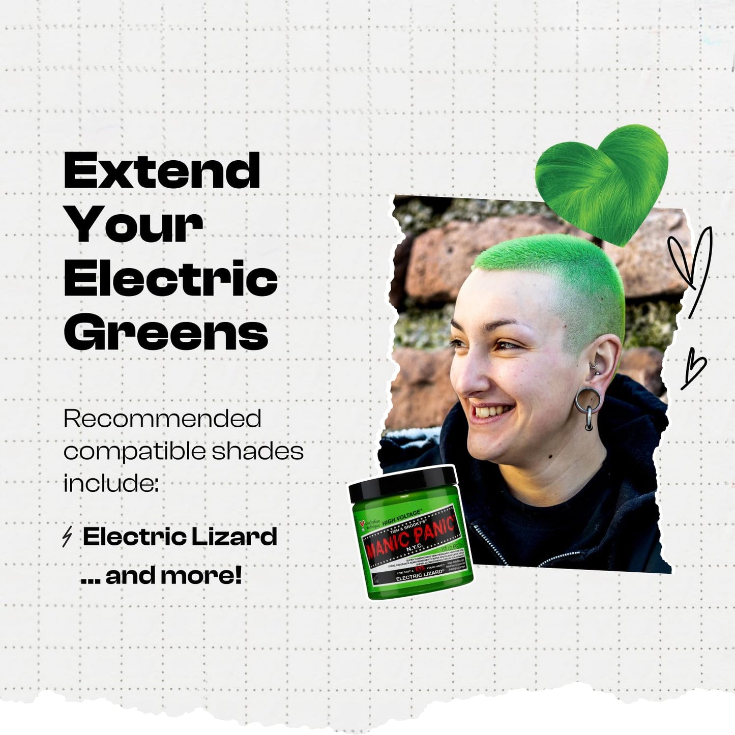 MANIC PANIC Bright Neon Green Color Depositing Conditioner - Love Color Hair Conditioner Keeps Hair Vibrant, Nourished & Refreshed - Formulated with Shea Butter & Quinoa - Green Venus (8oz)