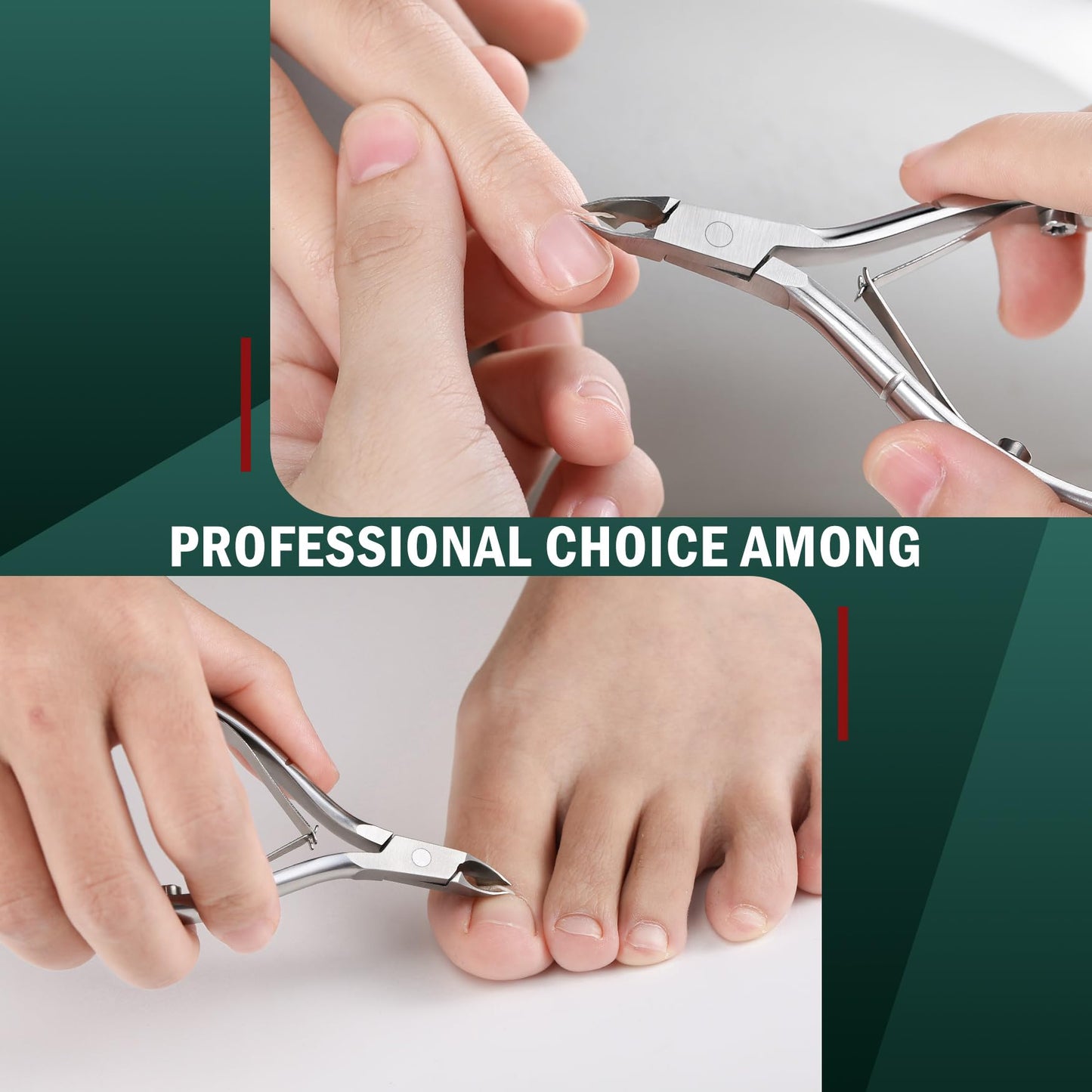 FVION Precision Cuticle Clippers – Professional Cuticle Trimmer and Dead Skin Remover, Sharp Stainless Steel Cuticle Nail Scissors Tool for Manicure and Pedicure - 5mm