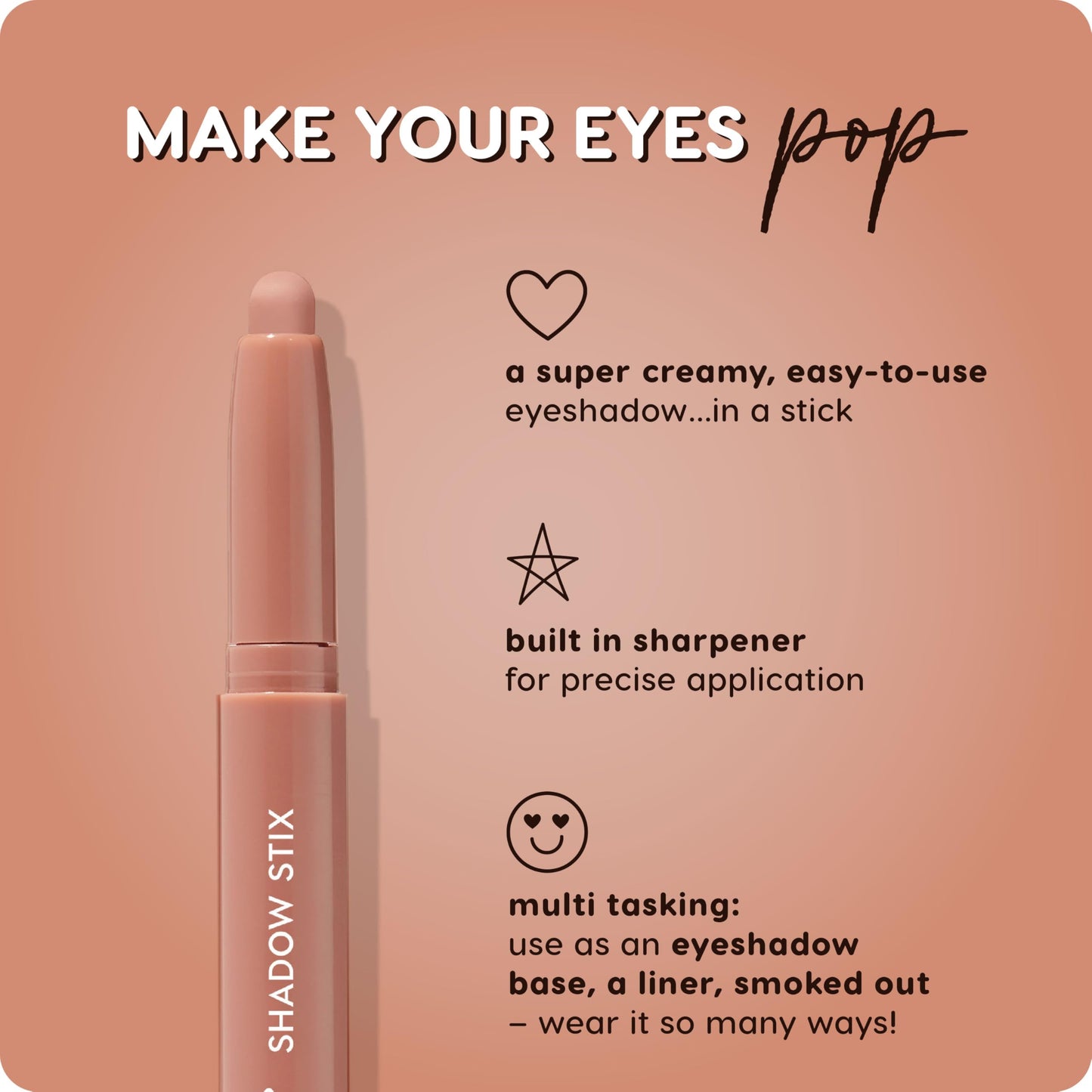 ColourPop Shadow Stix Bundle - Cream Eyeshadow Stick with Long-Lasting Color - Bare With Me & Cocktail Party (Pack of 2, 0.05 oz each)