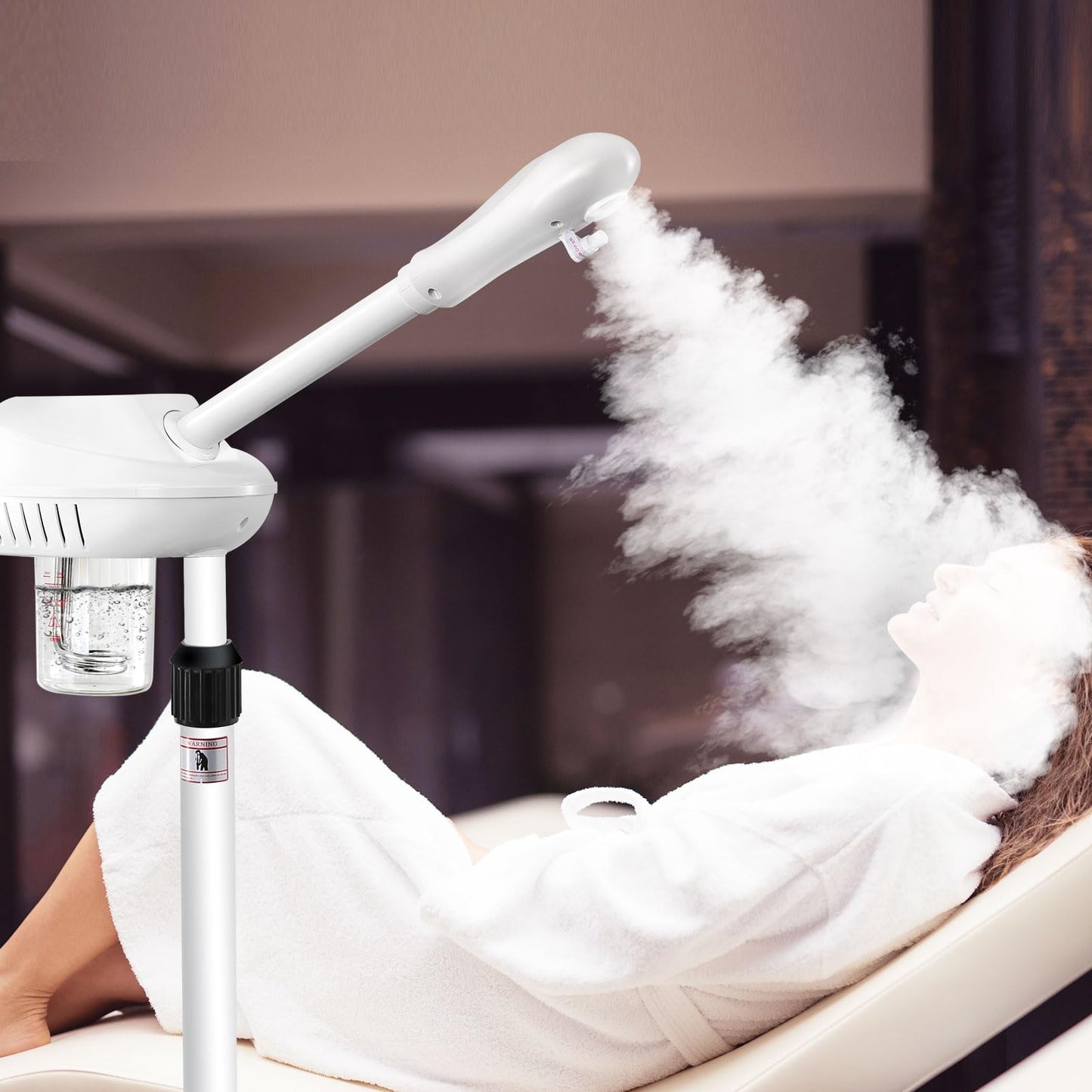 Chetunju Professional Facial Steamer for Atomization Humidifier Atomizer, Adjustable Height and Angle, Face Steamer Clean Skin Firming Pores and Moisturizing Suitable for a Beauty, Spa, at Home