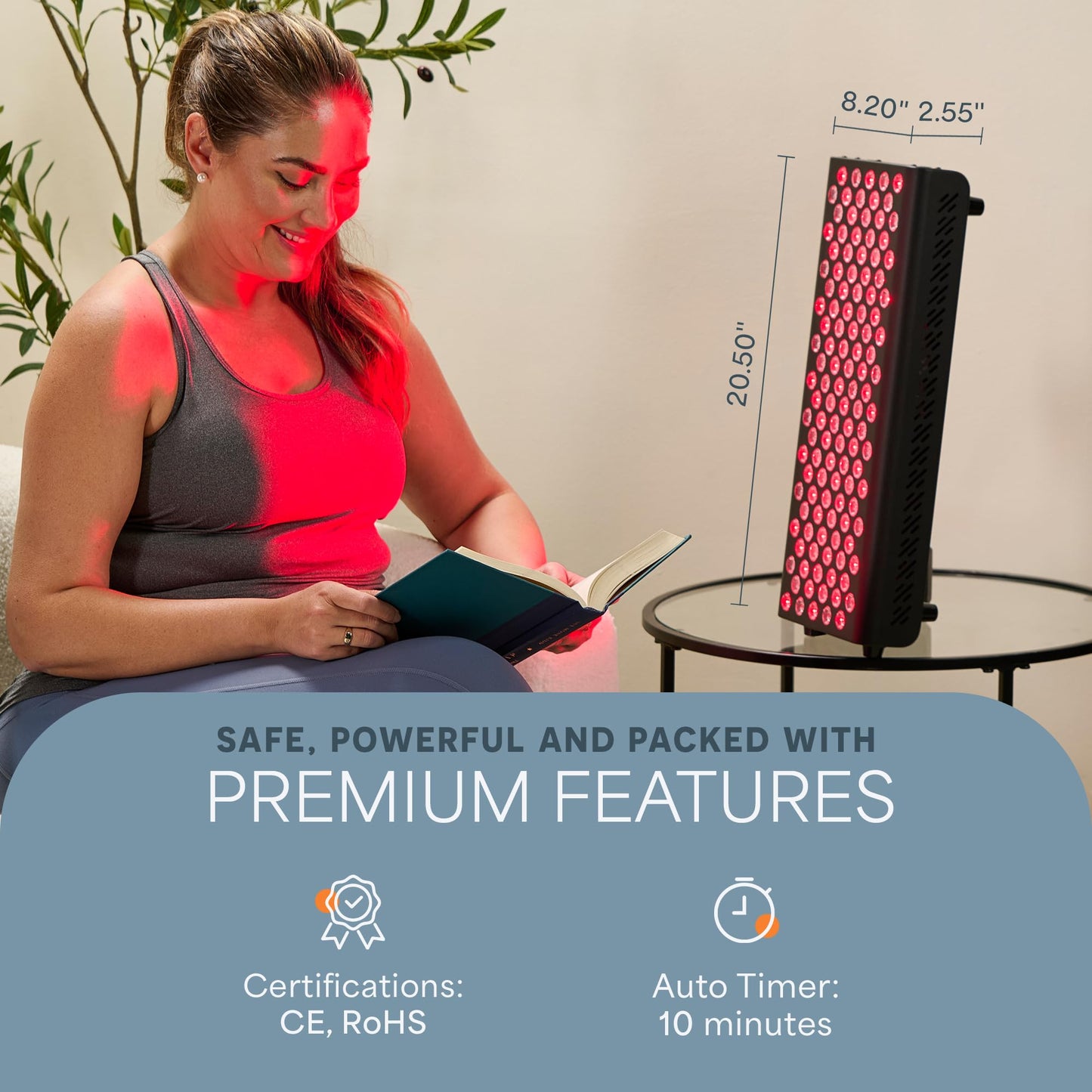 Lifepro Red Light Therapy for Body Panel - 90 & 120 Dual Chip LEDs - 660nm & 850nm Near Infrared Full Body Red Light Therapy Panel - for Daily Wellness & Comfort -Includes Hanging Kit and Eyewear