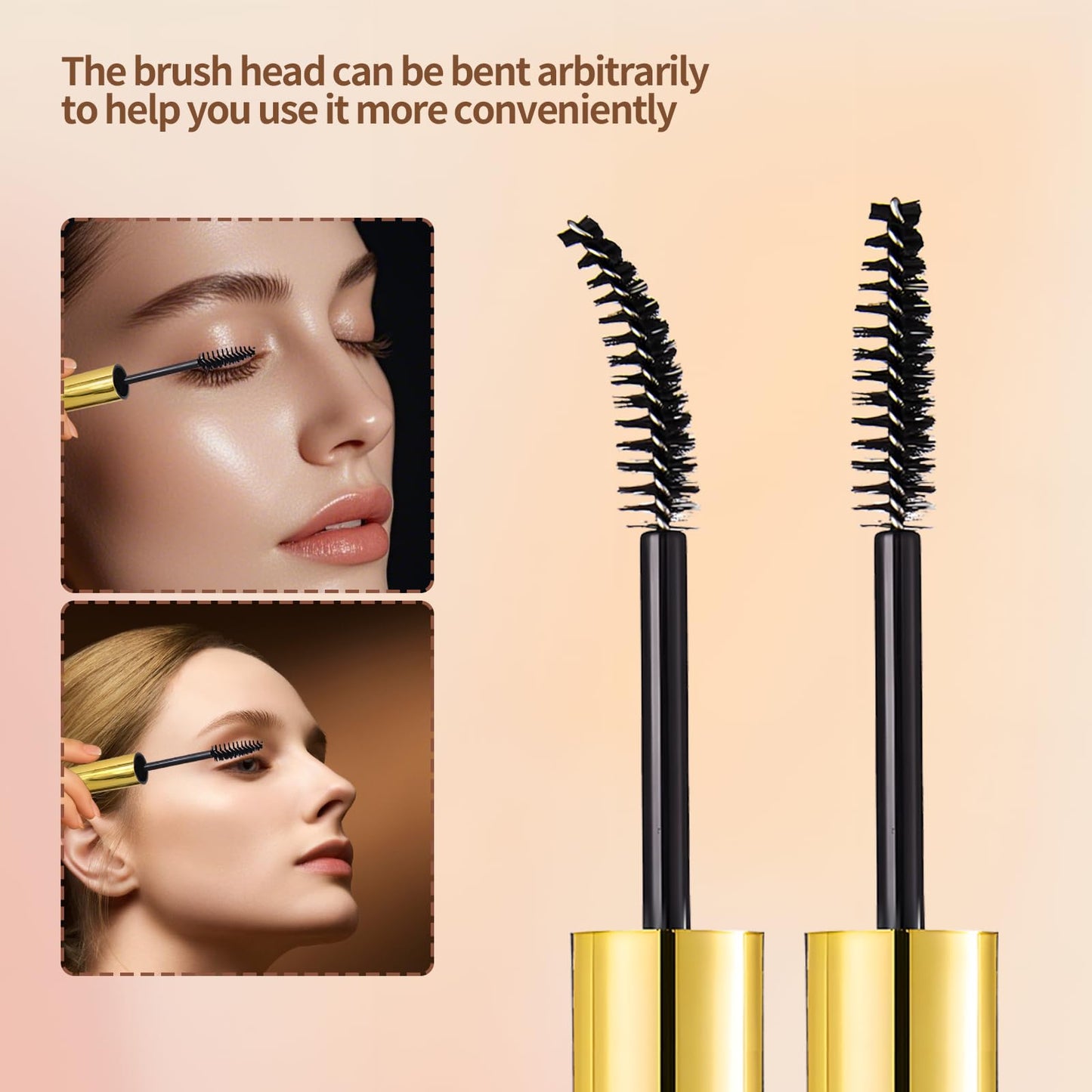 Amzlysdok 16 Pack Empty Mascara Tube 10ml Refillable Bottles with Brush Wand&Funnels,Leakproof Travel Containers for Lash & Brow Serum,Portable for Makeup Artists or Beginners(Gold)