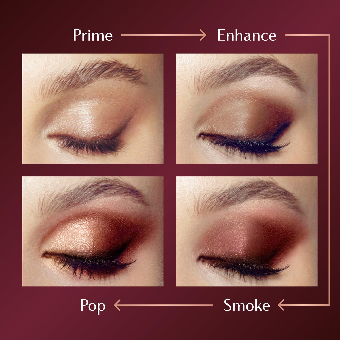 Charlotte Tilbury Luxury Palette Eyeshadow - Shimmer, Metallic & Satin Matte Eyeshadow Quad with a Rich Powder Formula - Includes 4 Complementary Shades - The Sophisticate