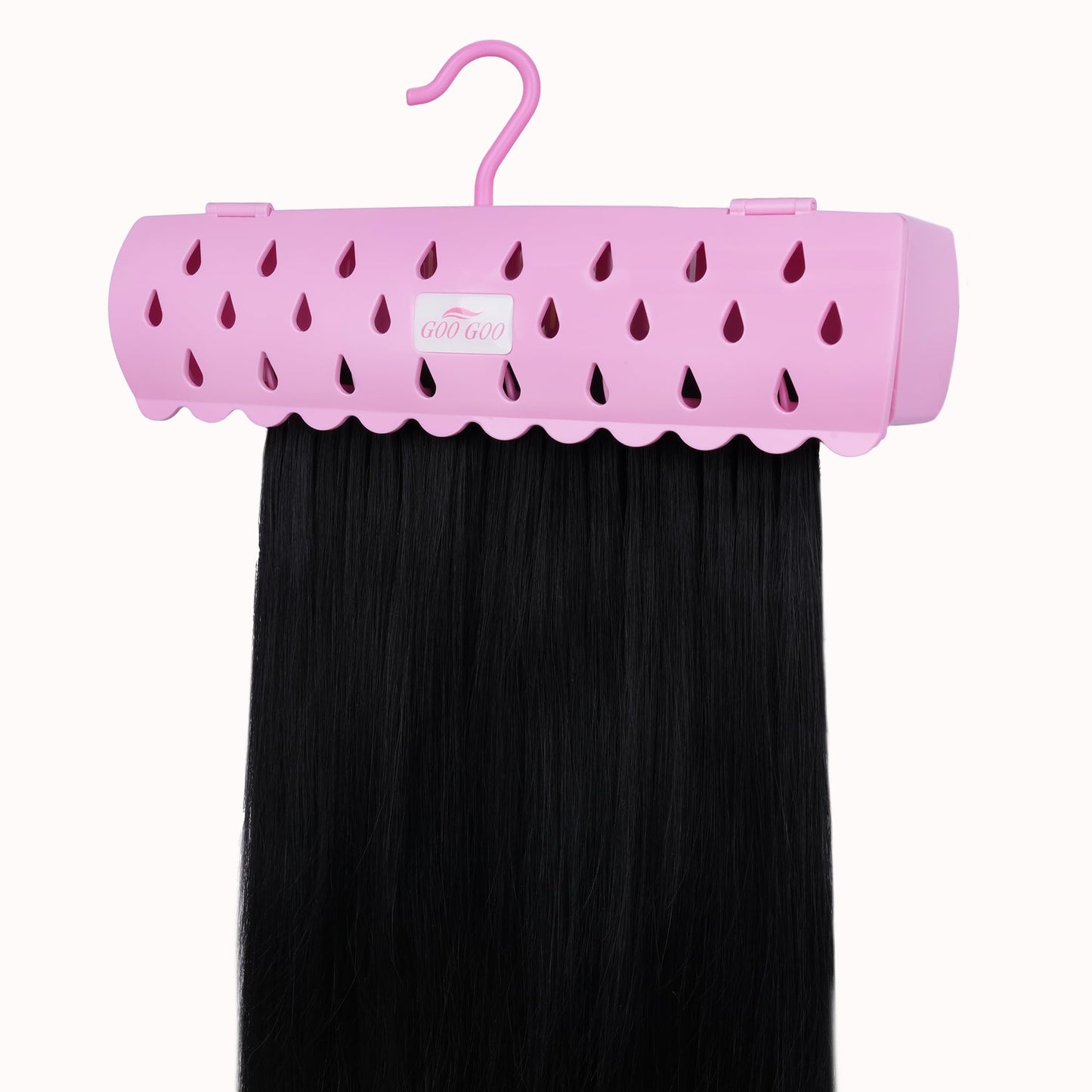 GOOGOO Hair Extension Holder Stand for Styling, 5 Installation Modes With Tool, Pink Hair Extension Holder Designed to Securely Hold Your Extensions for Washing, Styling, Packing and Storing