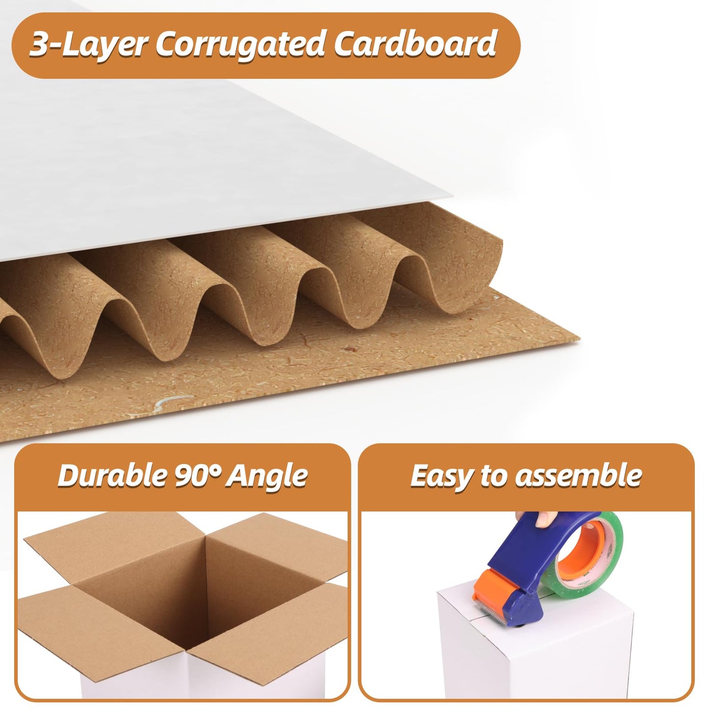 Serwrsw 6x6x6 inch Cardboard Shipping Boxes, Set of 30 Square Boxes, White