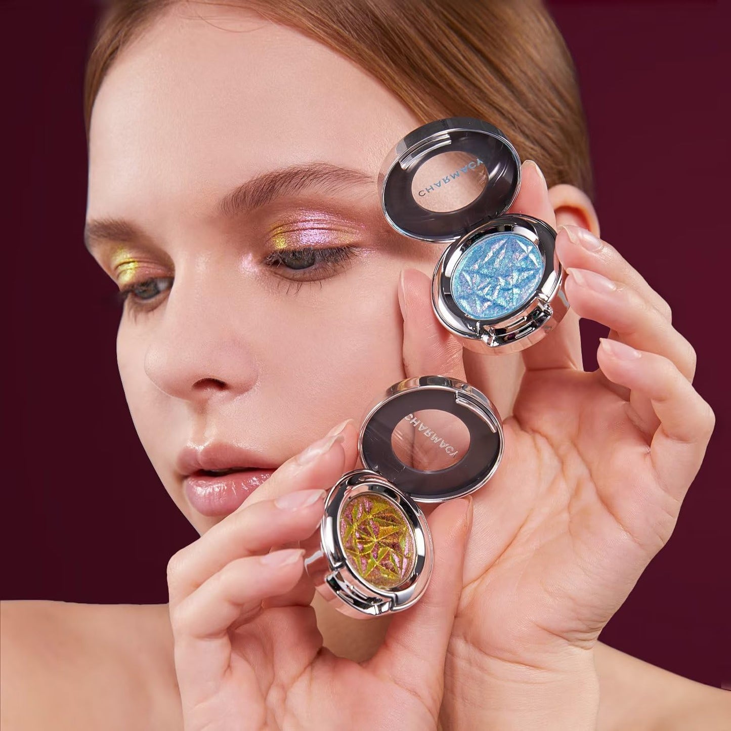 CHARMACY Duochrome Eyeshadow, Insane Shifters Chameleon Eyeshadow, Creates High-Impact, Metallic Eye Looks, 100% Vegan and Cruelty Free (Chameleon-#804, 0.06 Ounce (Pack of 1))