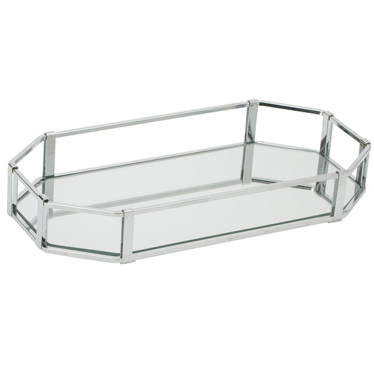 Octangular Design Mirror Vanity Tray