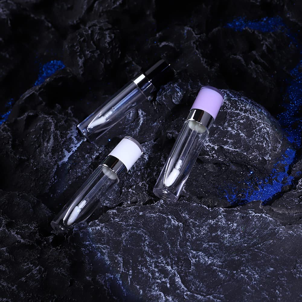 YITOU Thick Empty Lip Gloss Tubes with Wand, 6.4ml Lip Balm Cosmetic Containers, Bulk, Mini, DIY Lipstick/Glaze Foundation Making Kit