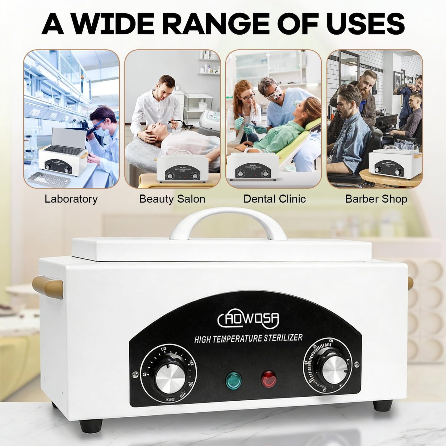 High Temperature Autoclave Machine,110V 300W 1.5L Manicure Metal Tool Cleaner Machine,Autoclave Sterilizers for Nail Tools, Autoclave Machine for Sundry Beauty Hair Nail Metal Tools with Handle
