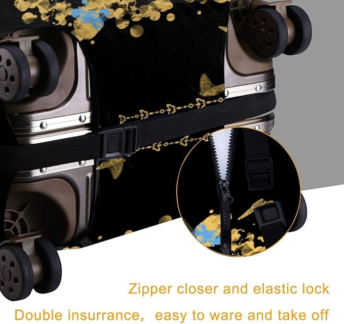 Travel Suitcase Protector African American Girl Elastic Protective Washable Luggage Cover With Concealed Zipper Suitable For 18-32 Inch(L (for 25-28 inch luggage))