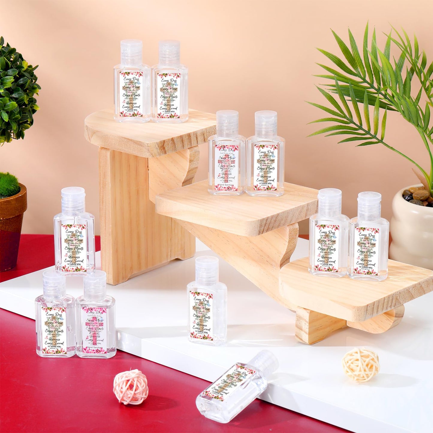 Gejoy 72 Pack Christian Hand Sanitizers Bible Verse Mini Hand Sanitizers Bulk Travel Size Religious Christian Party Favors for Church Prayer Mother's Day Women Mom Pastor Holiday Nurse Teacher Gifts