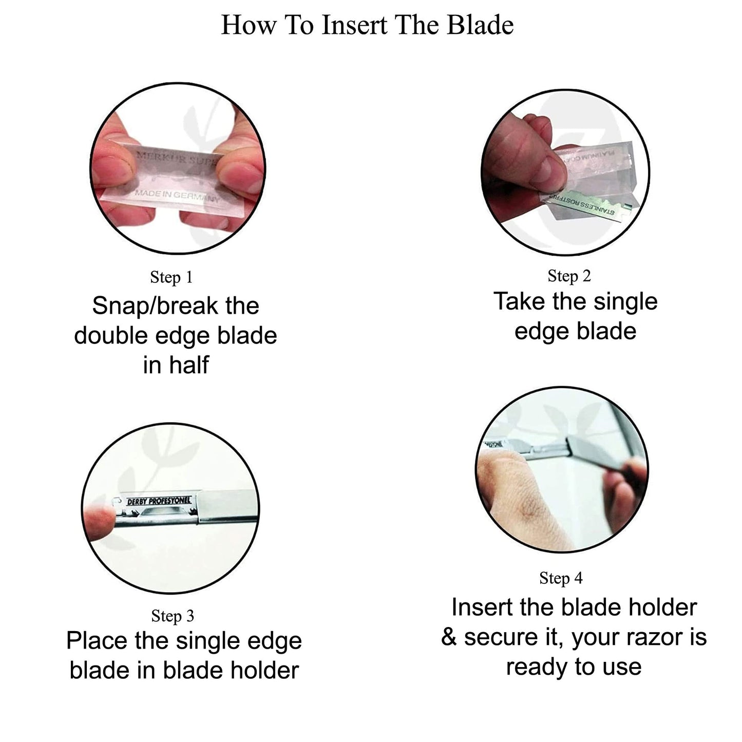Krisp Beauty Professional Classic Straight Edge Barber Razor For Close Shaving - Salon Quality Manual Men's Beard Cut Throat Shavette With 10 Shaving Blades
