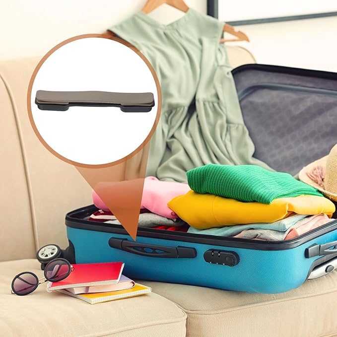 uxcell 2 Pcs Luggage Handle Replacement 8.5 Inch Suitcase Handle Carry Strap Plastic Pull Handle Grip Luggage Replacement Parts with Screws for Suitcase Box Luggage Case, Brown